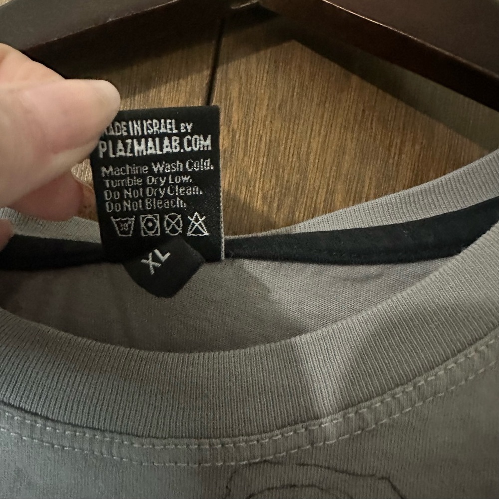 Plazmalab Men's Gray Mech Graphic Crew Neck Short Sleeve T-Shirt Size XL - Picture 12 of 12
